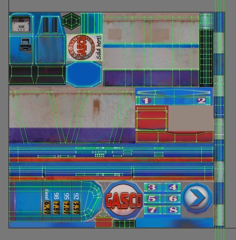 Gas Station pack - low poly Low-poly 3D model_28