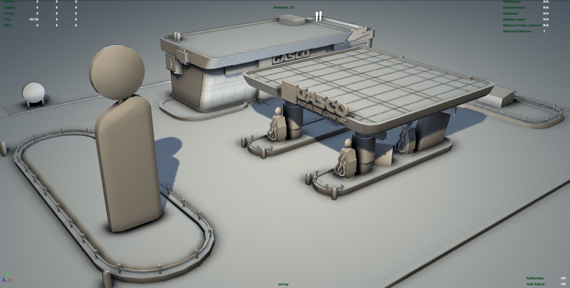 Gas Station pack - low poly Low-poly 3D model_20