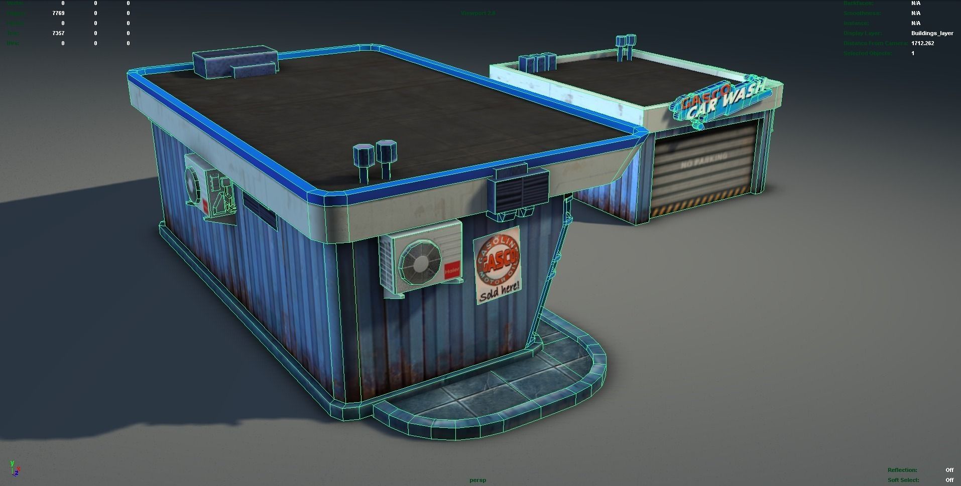 Gas Station pack - low poly Low-poly 3D model_14