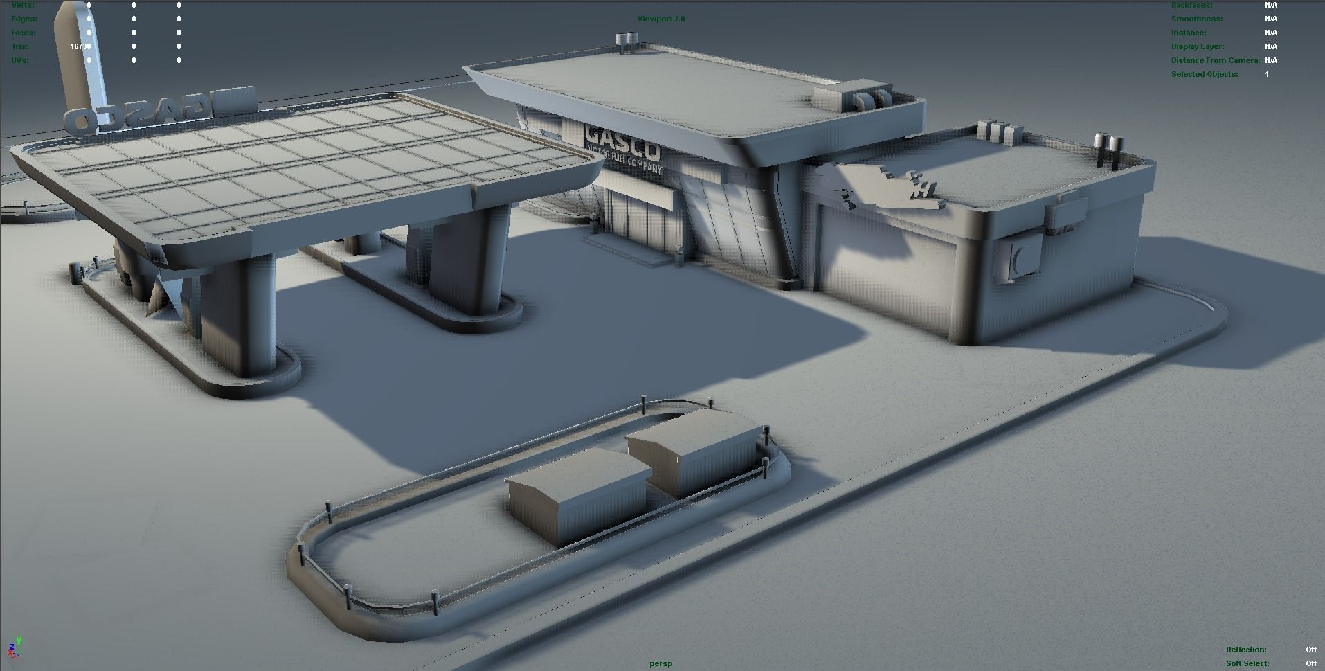 Gas Station pack - low poly Low-poly 3D model_21