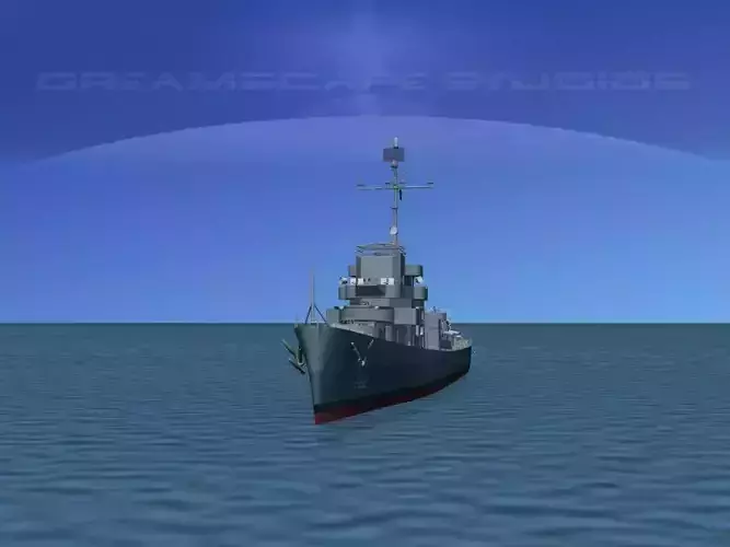Destroyer Escort DE-222 USS Fowler 3D model