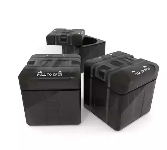 Sci-fi low poly container