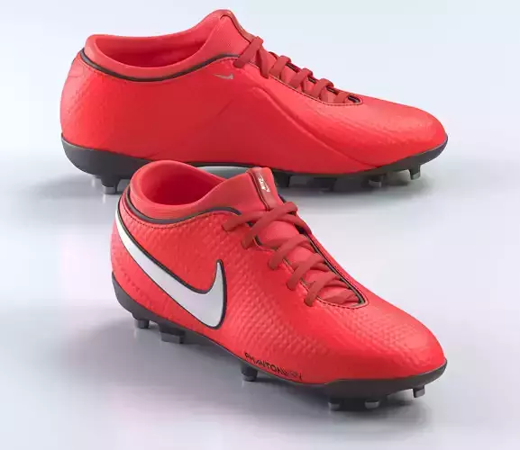 Red Football Boots 3D model