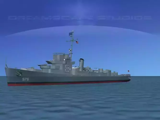 Destroyer Escort DE-578 USS Robert I Paine 3D model