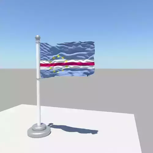 Cape Verde flag 3D model