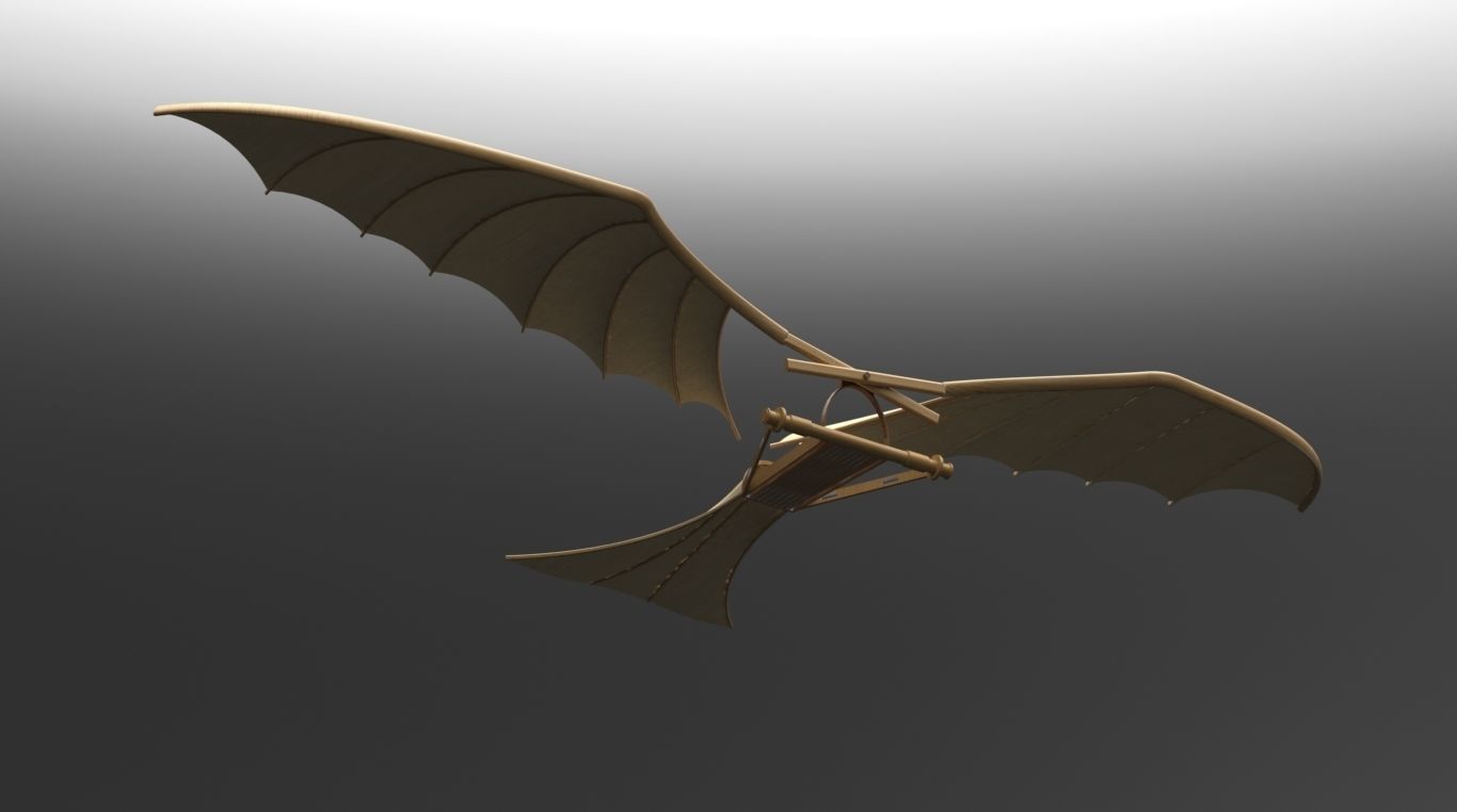 Leonardo Da Vinci Ornithopter 3D print model_4