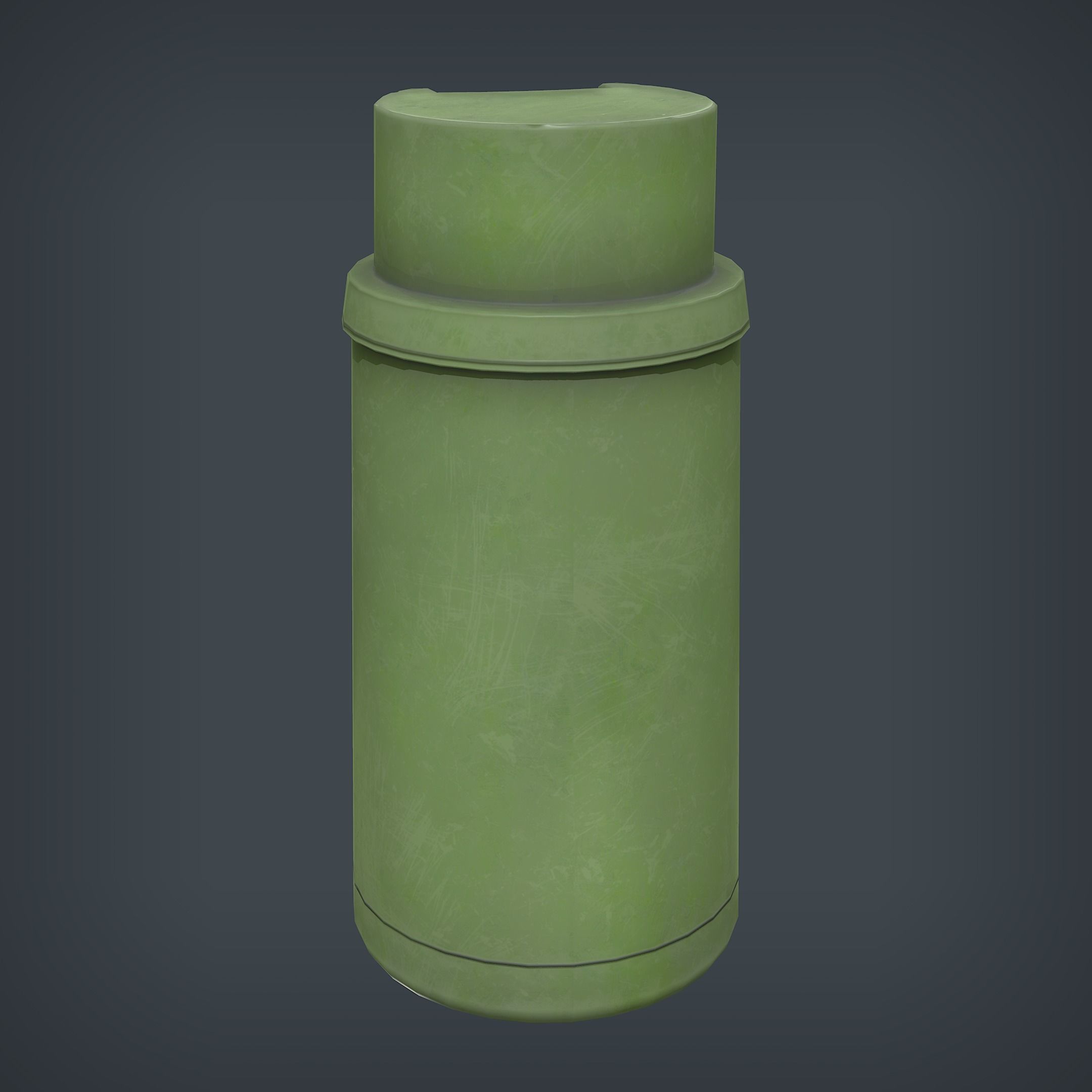 Trash Bin Low-poly 3D model_4