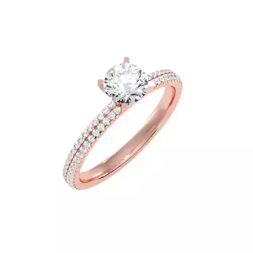 solitaire wedding engagement women ring 3dm stl render detail