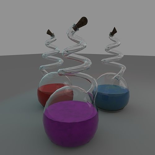 Potions  Low-poly 3D model