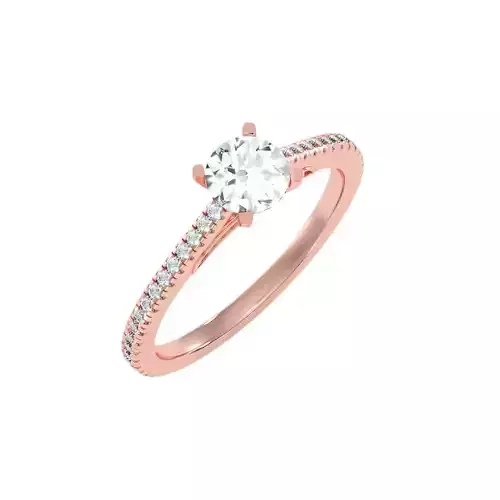 solitaire wedding engagement women ring 3dm stl render detail