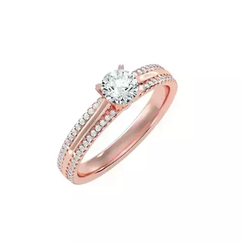 solitaire wedding engagement women ring 3dm stl render detail