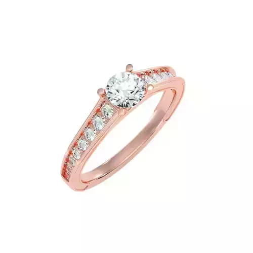 solitaire wedding engagement women ring 3dm stl render detail