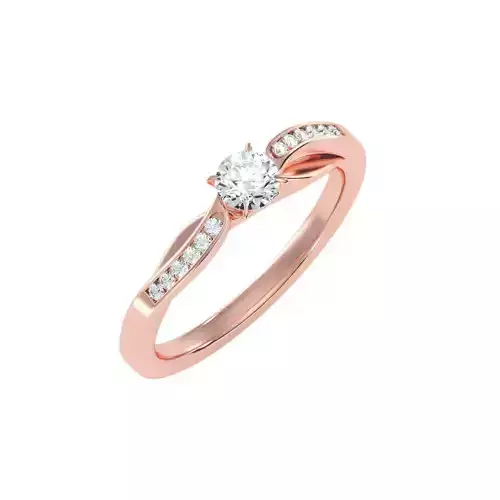 solitaire wedding engagement women ring 3dm stl render detail