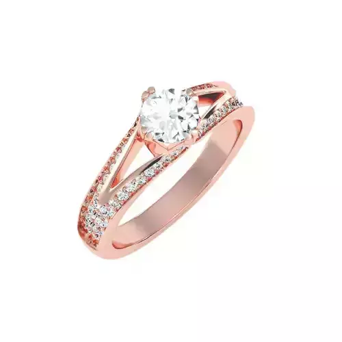 solitaire wedding engagement women ring 3dm stl render detail