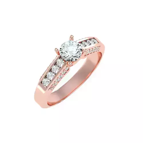 solitaire wedding engagement women ring 3dm render detail