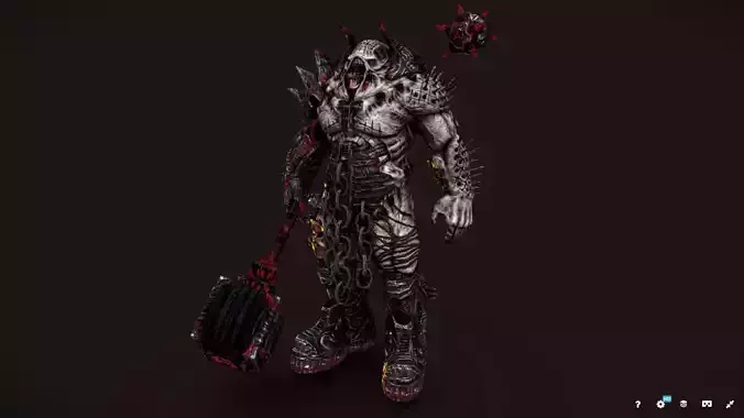Red Demon Xuchilbara Low-poly 3D model