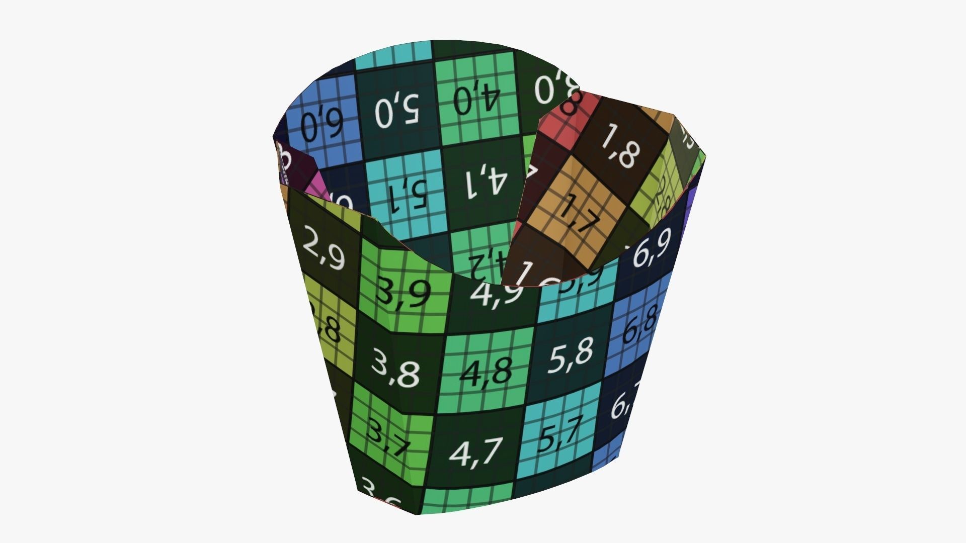 Fast food french fries paper box 01 3D model_10