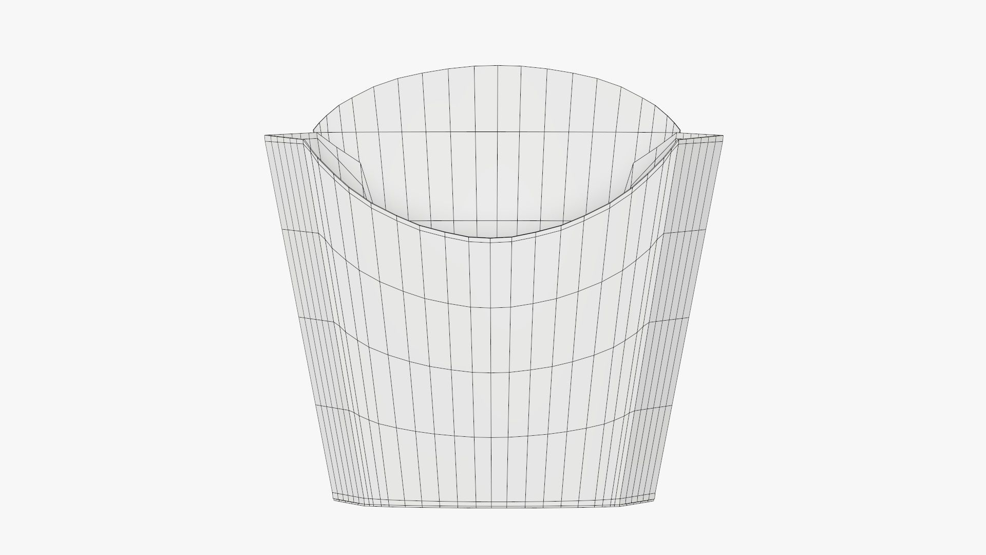 Fast food french fries paper box 01 3D model_6