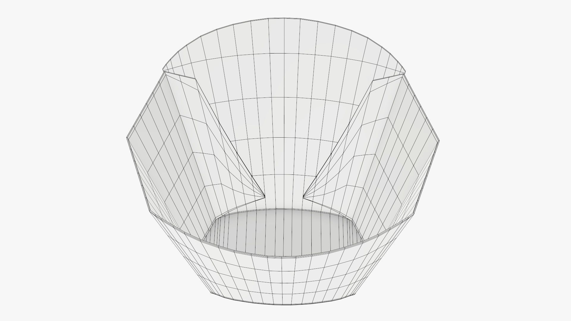 Fast food french fries paper box 01 3D model_8