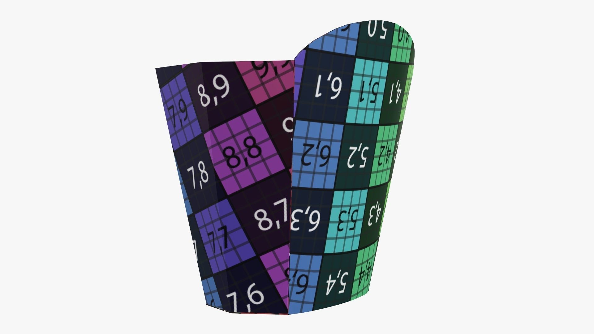 Fast food french fries paper box 01 3D model_14