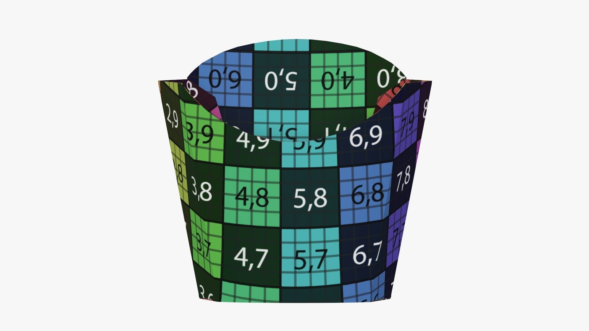 Fast food french fries paper box 01 3D model_11