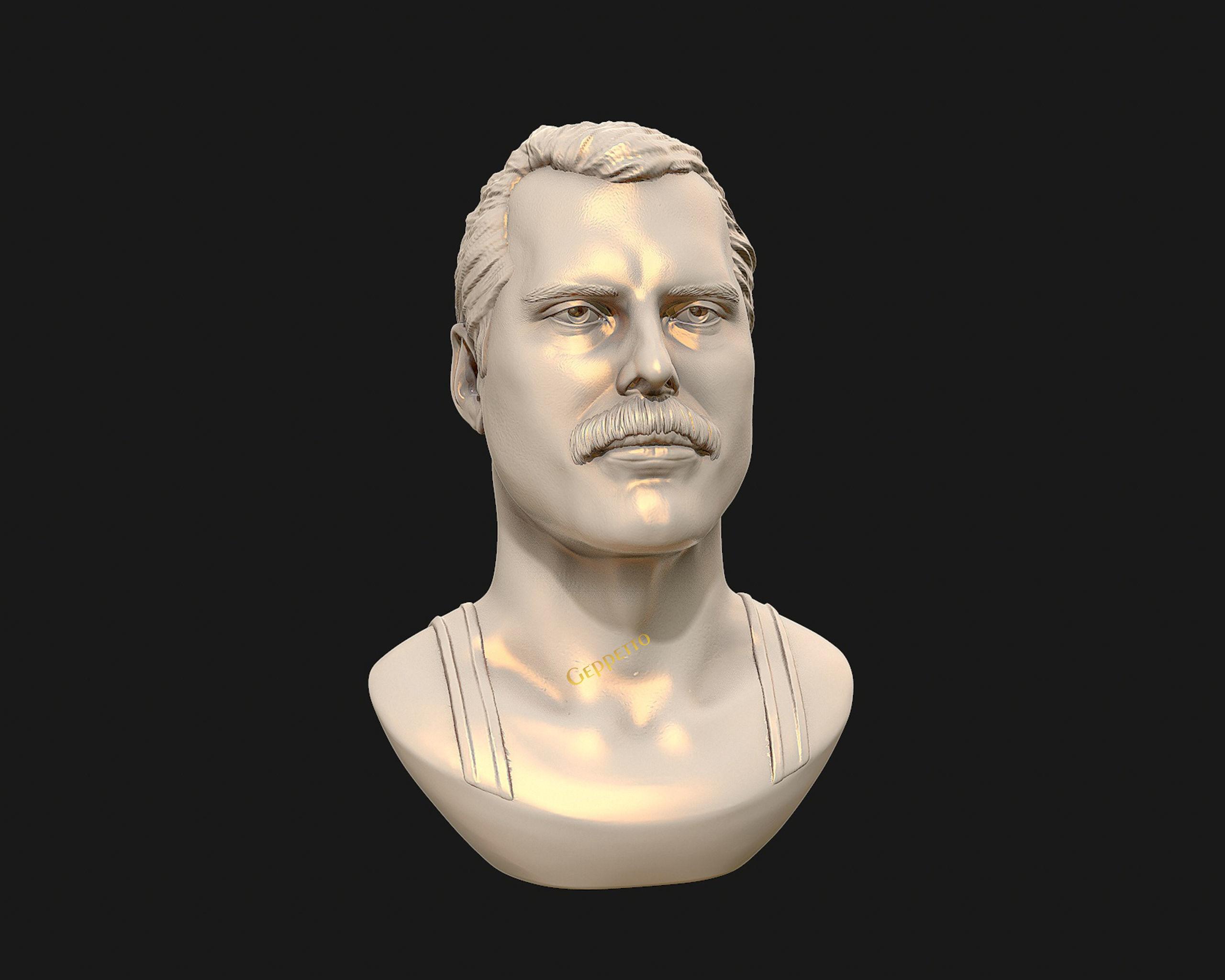 Freddie Mercury 3D printable portrait 3D print model_28