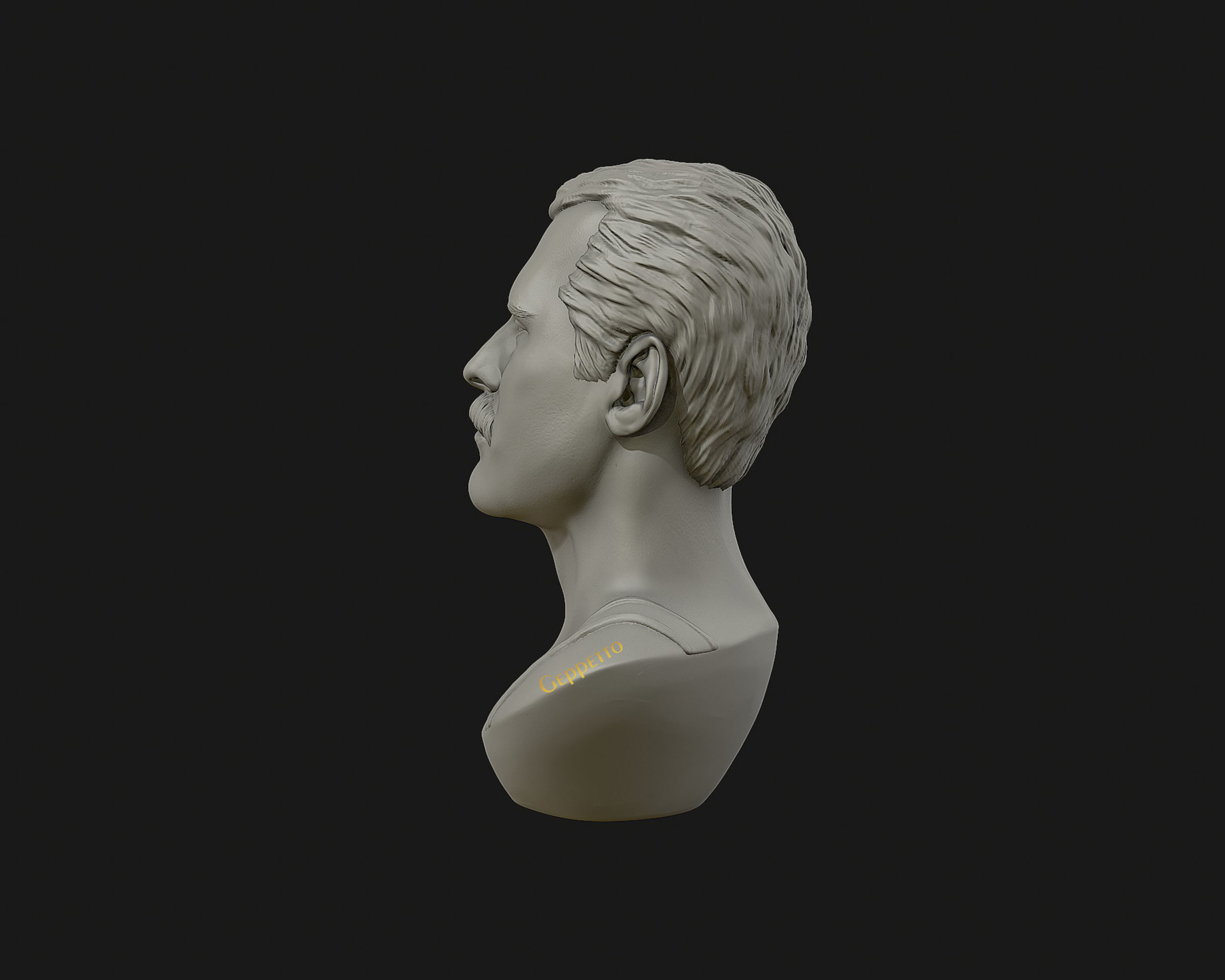 Freddie Mercury 3D printable portrait 3D print model_11