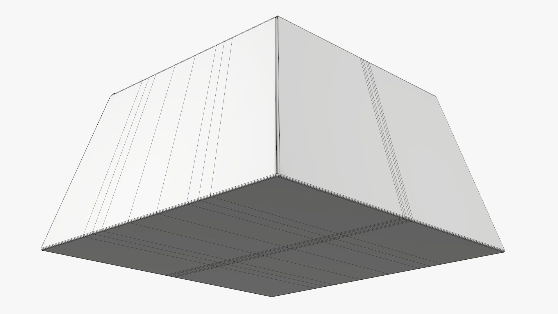 Birthday cake carrier corrugated cardboard box 3D model_7