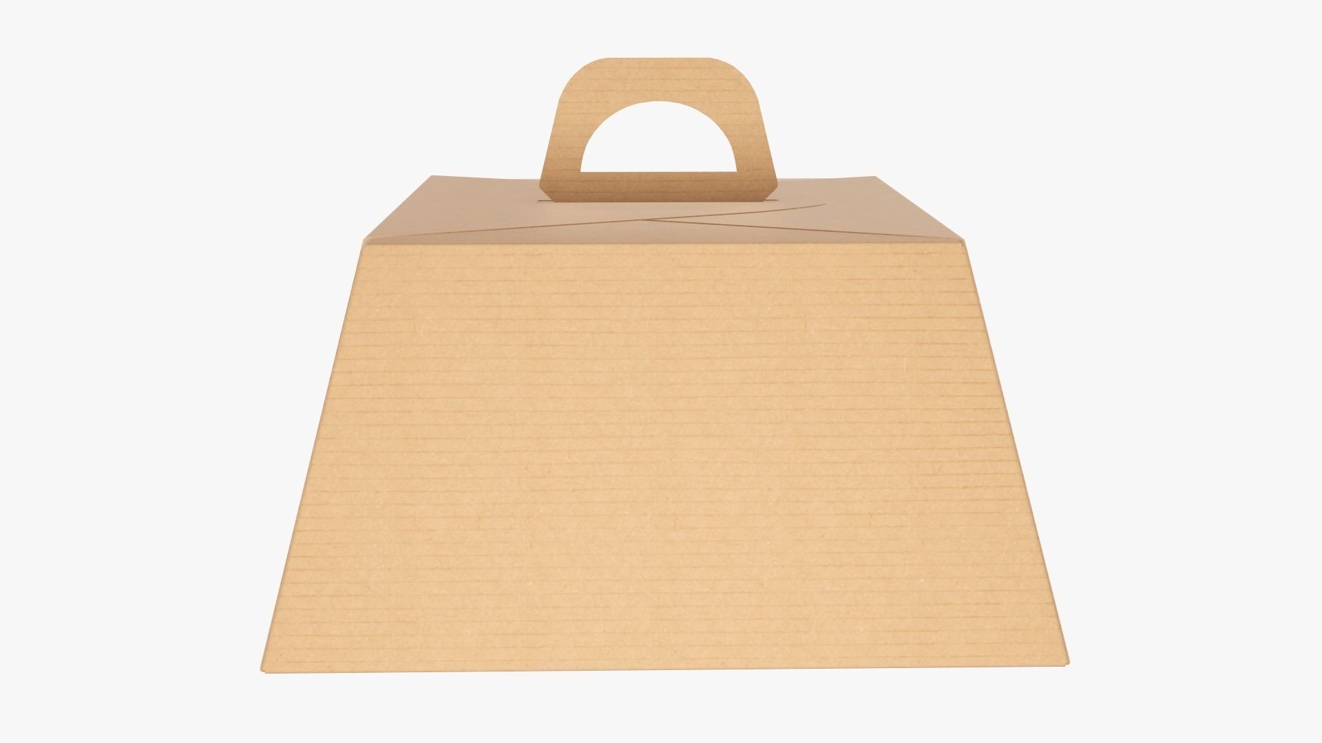 Birthday cake carrier corrugated cardboard box 3D model_1