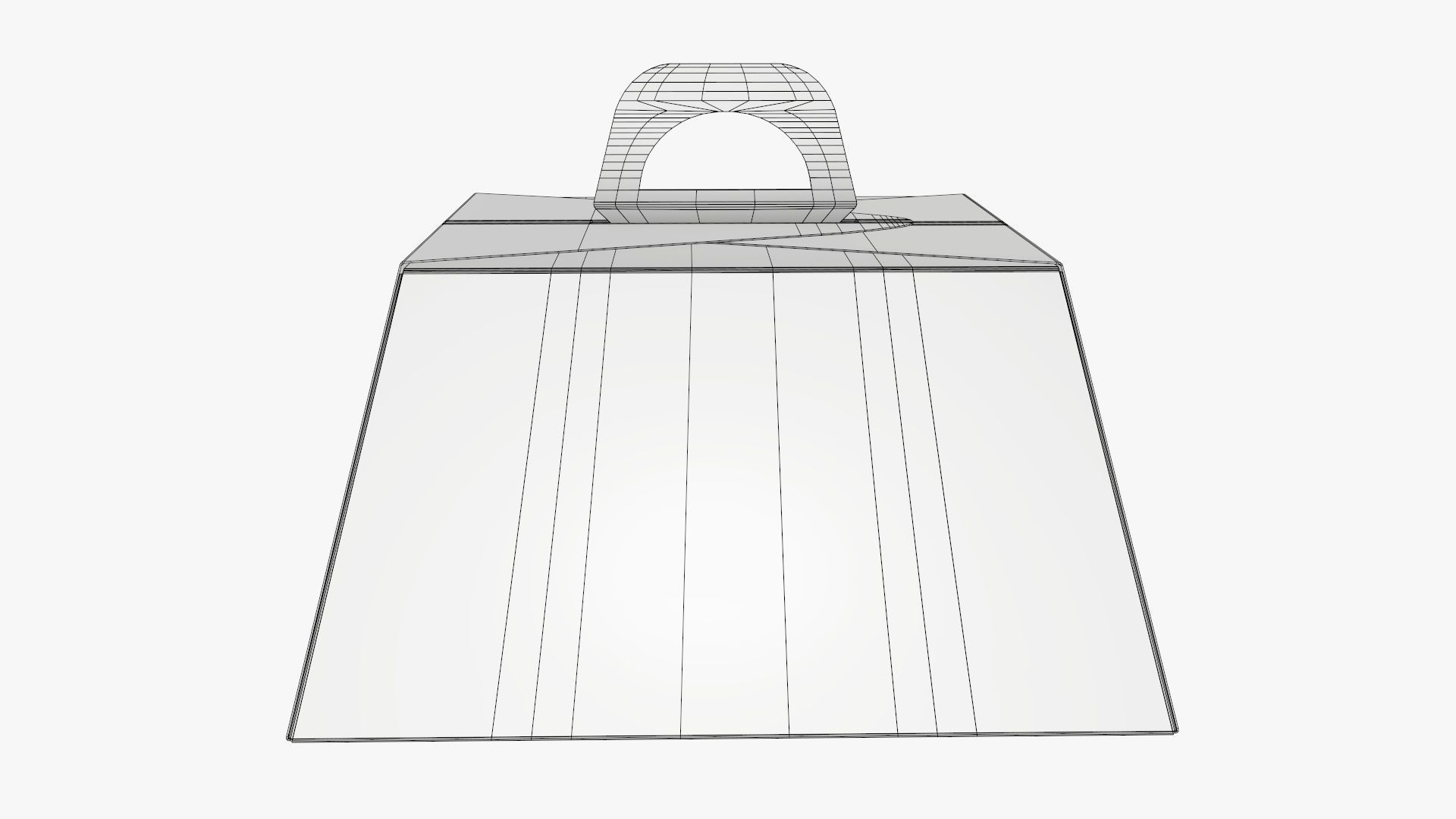 Birthday cake carrier corrugated cardboard box 3D model_6