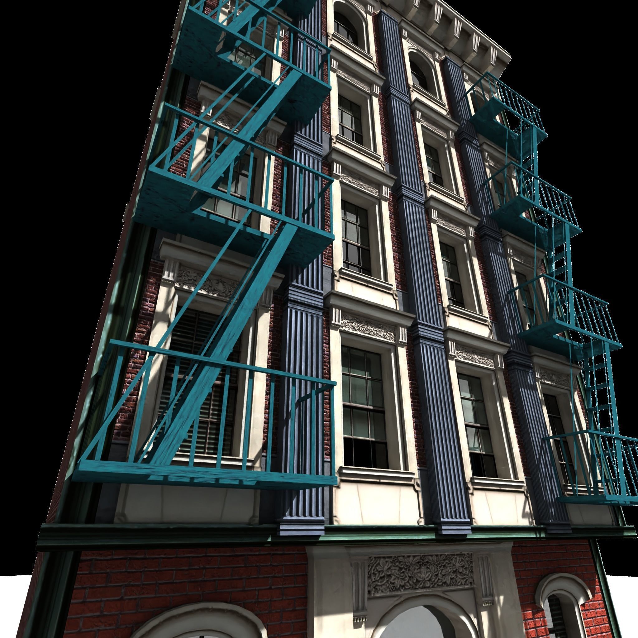Nyc Building 12 type 2 Low-poly 3D model_12