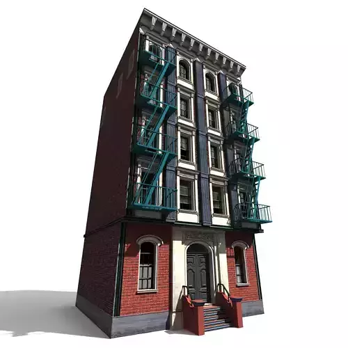 Nyc Building 12 type 2 Low-poly 3D model