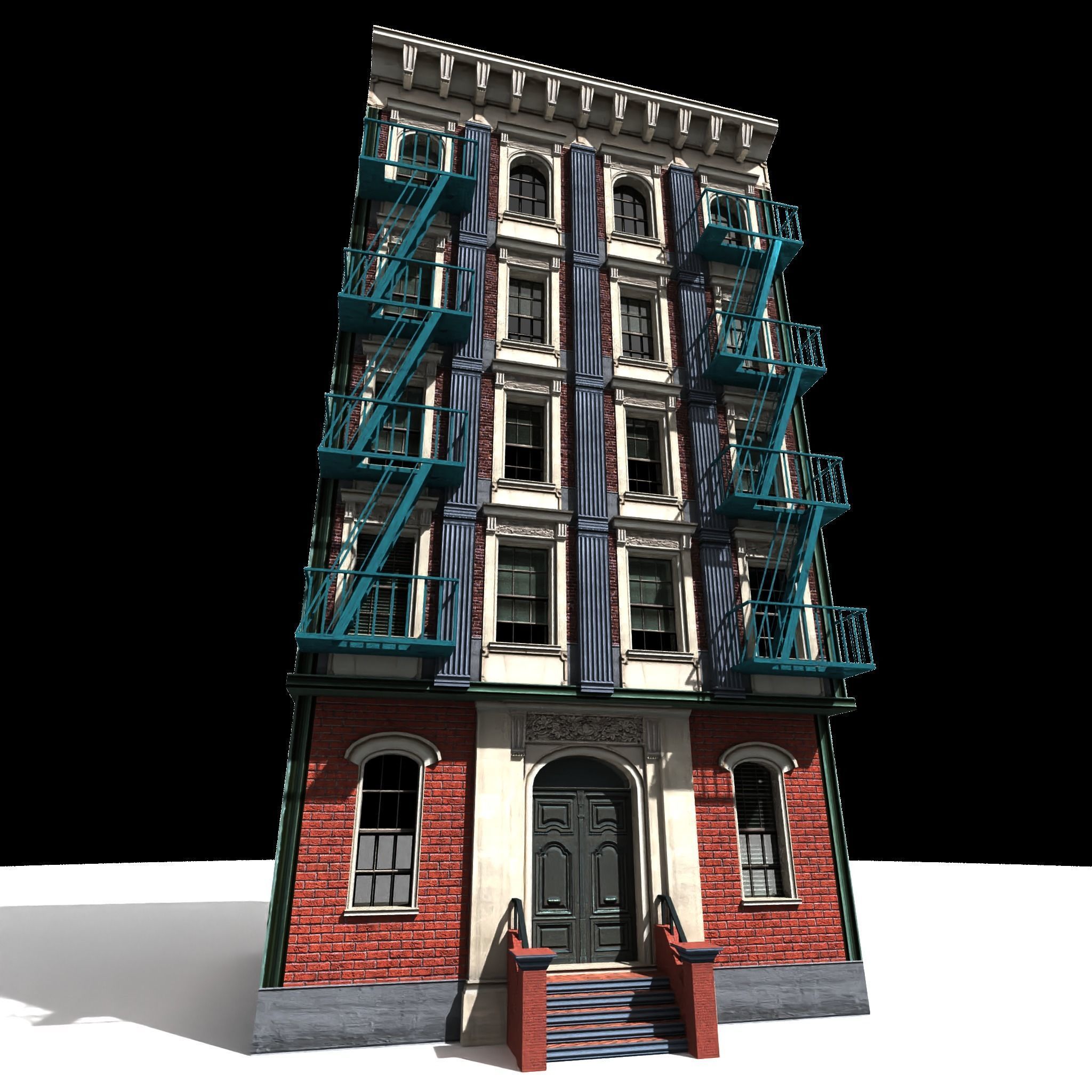 Nyc Building 12 type 2 Low-poly 3D model_6