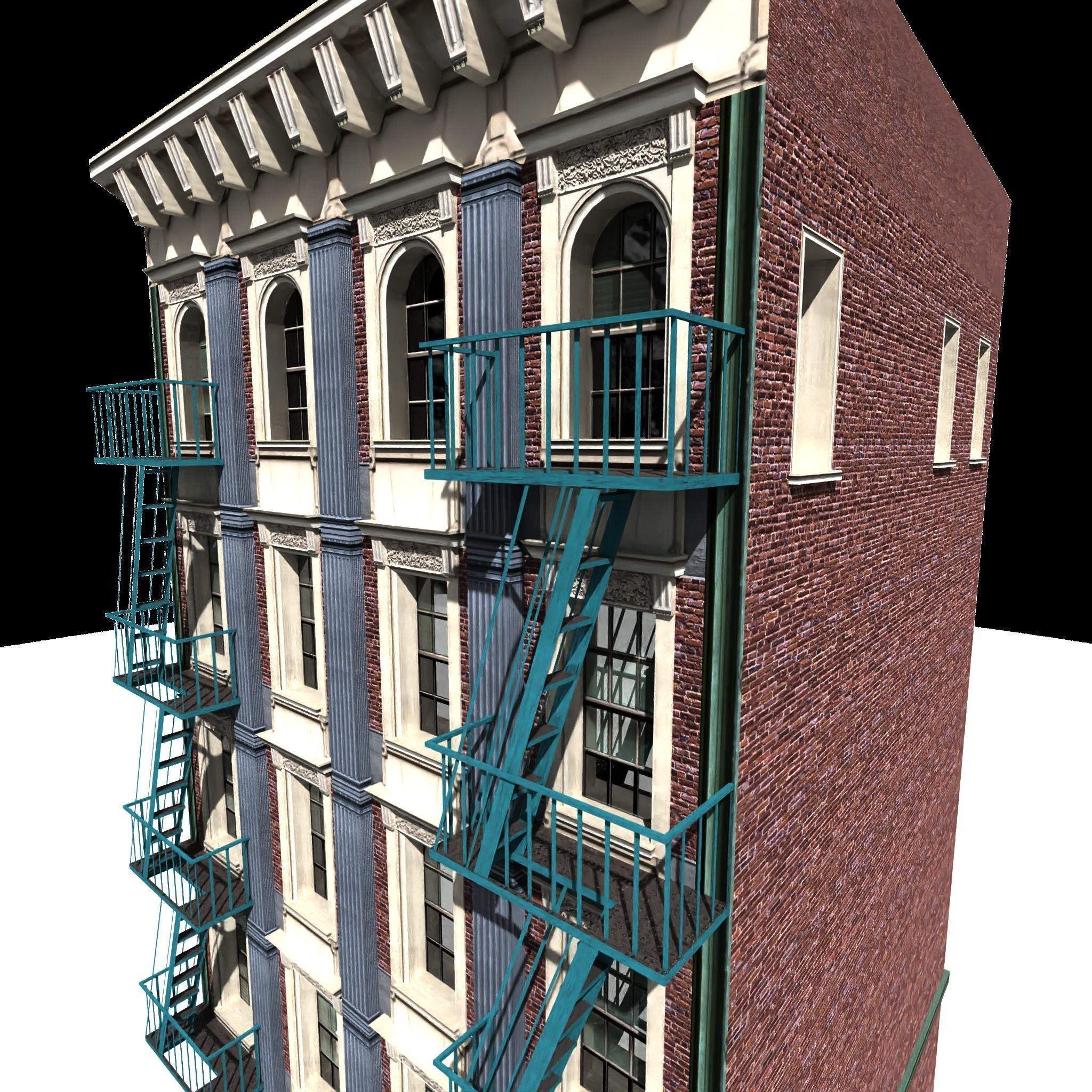 Nyc Building 12 type 2 Low-poly 3D model_15