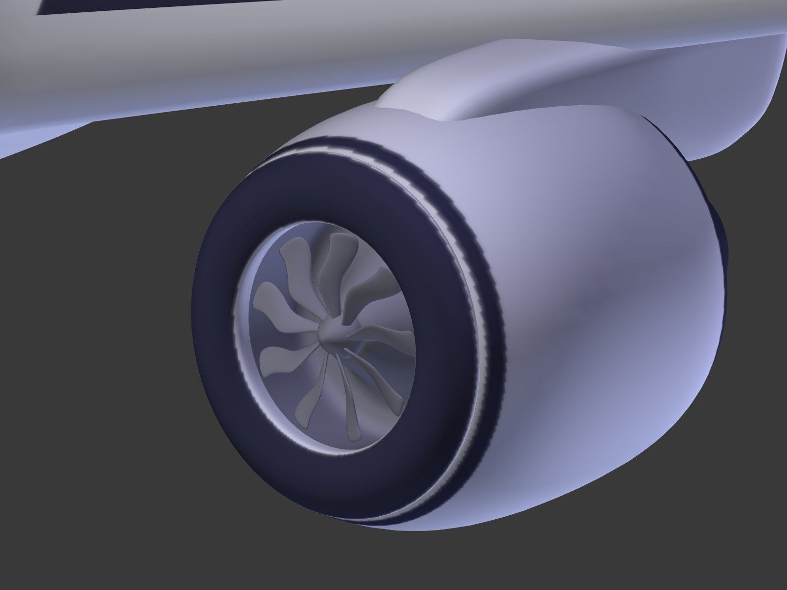 Cartoon Plane Low-poly 3D model_20