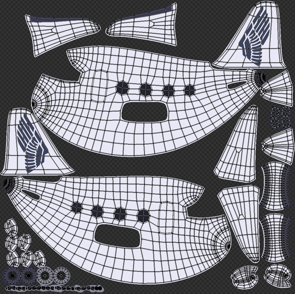 Cartoon Plane Low-poly 3D model_3