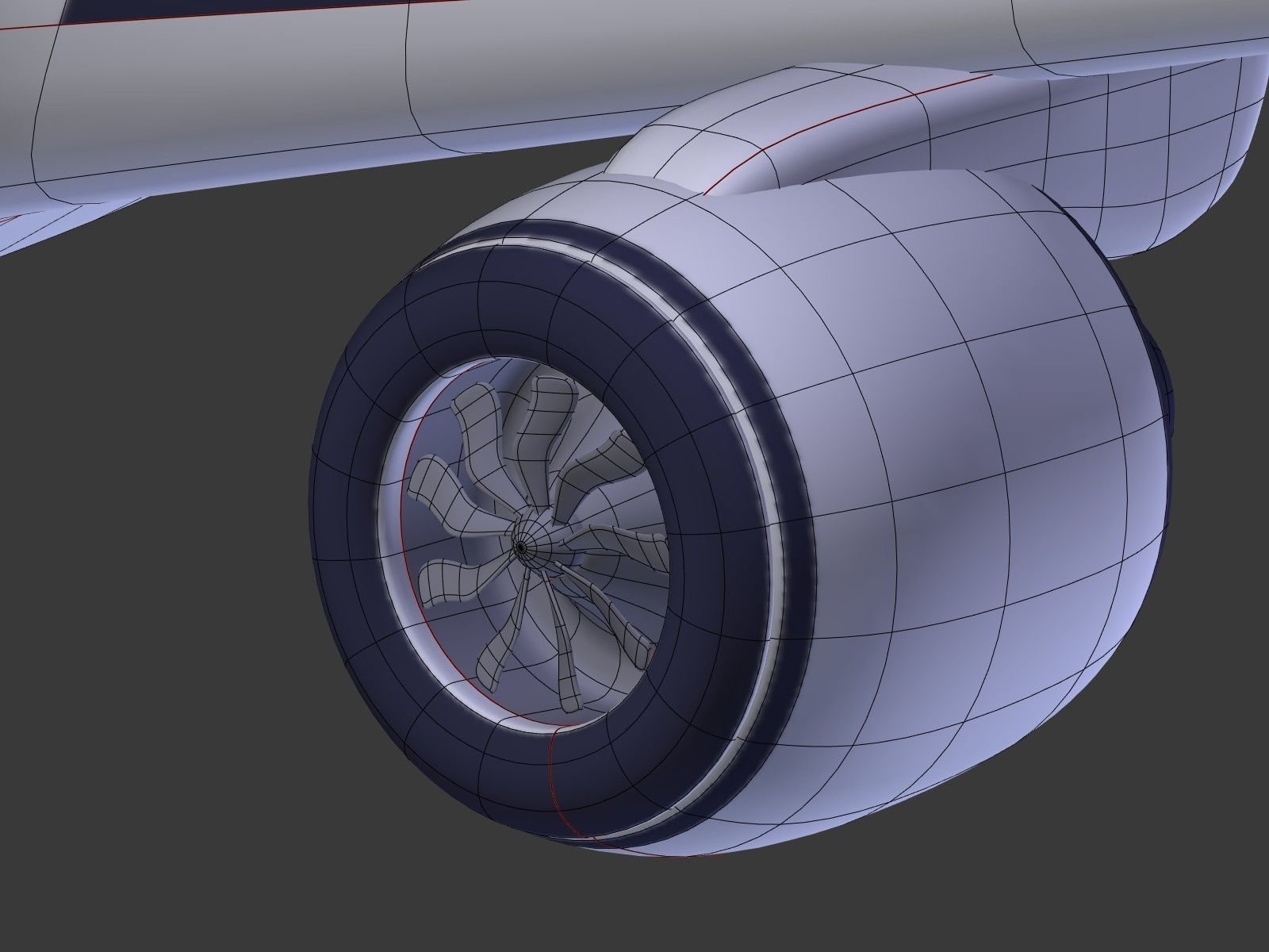 Cartoon Plane Low-poly 3D model_21