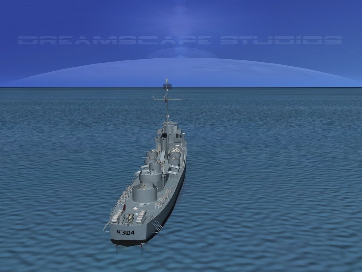 UK Captains Class Frigate Bayntun 3D model_5