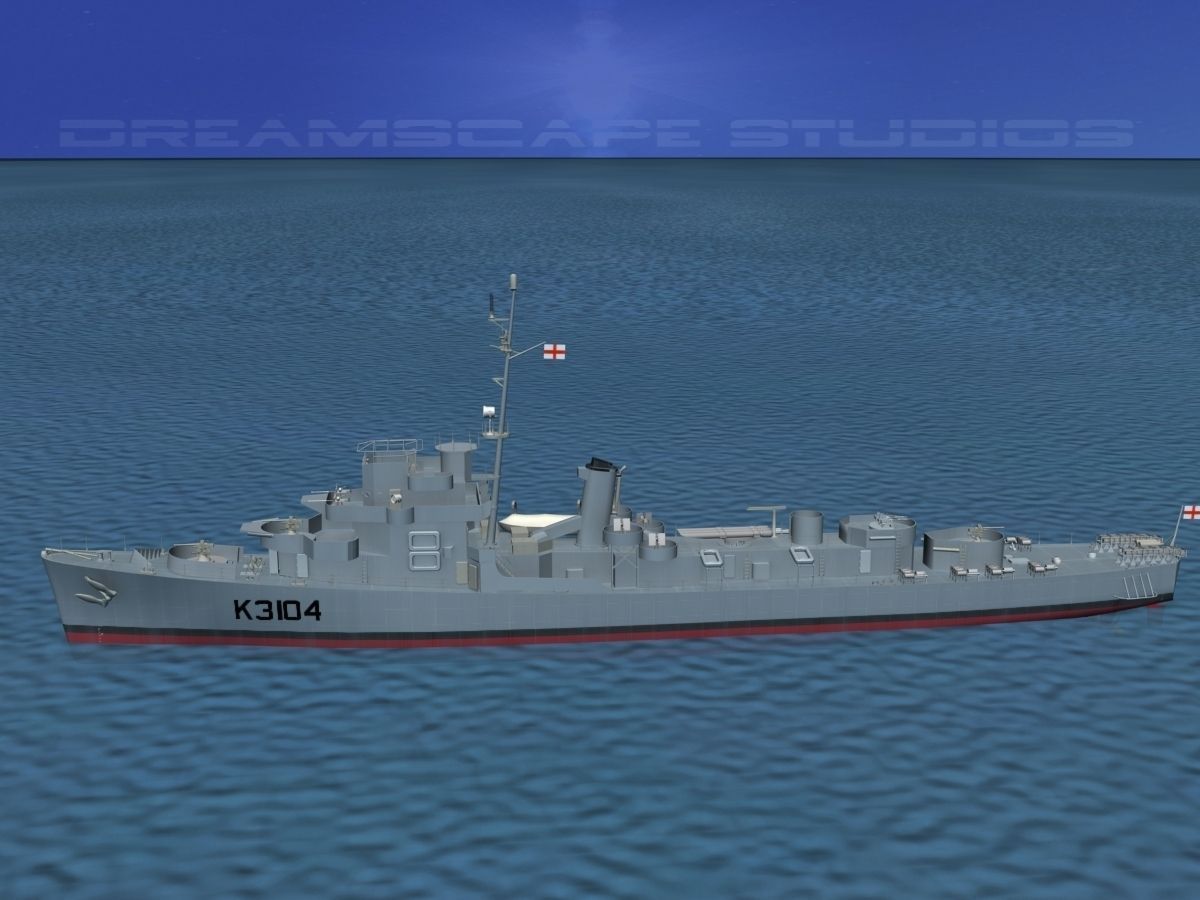 UK Captains Class Frigate Bayntun 3D model_8