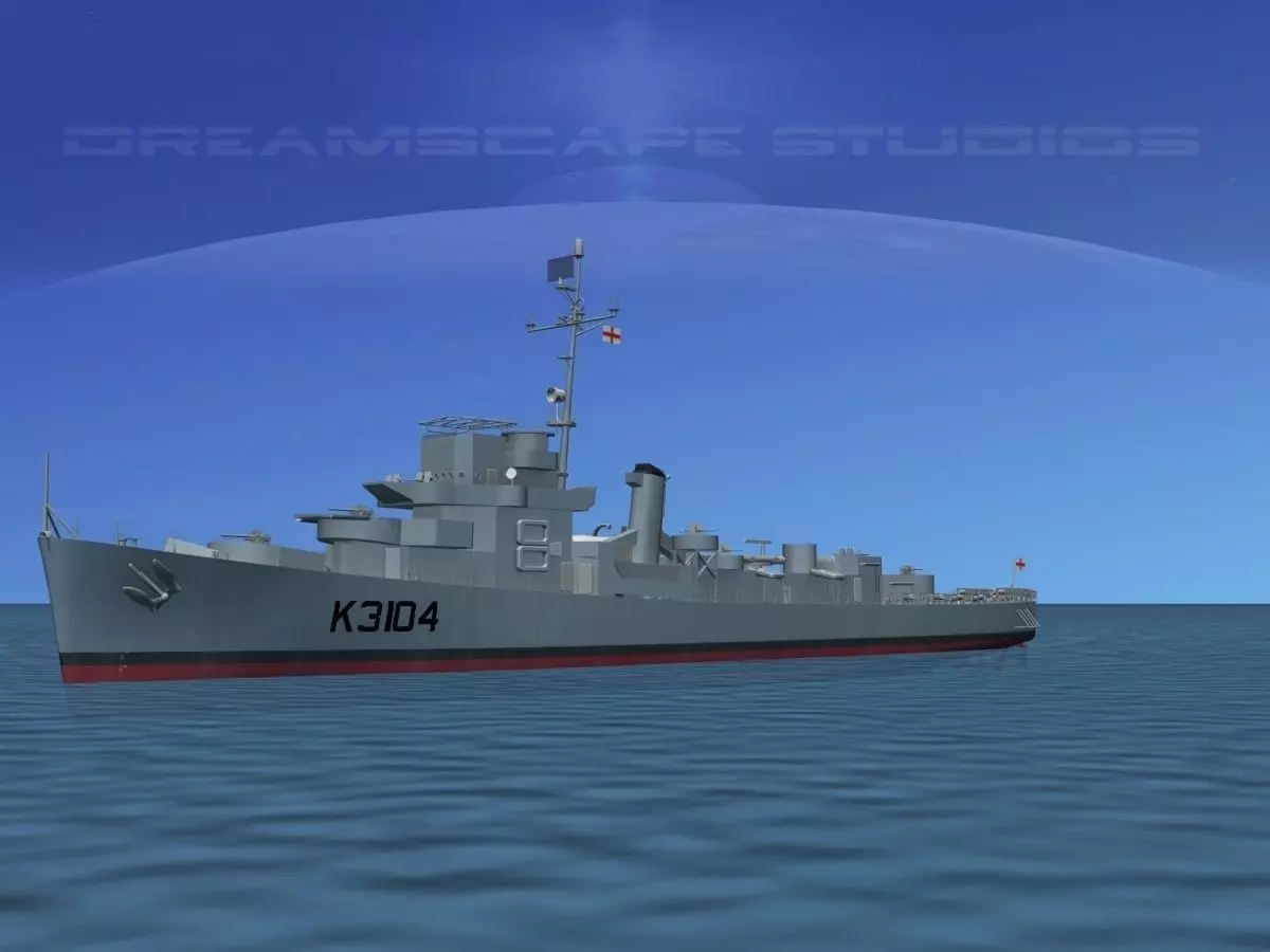 UK Captains Class Frigate Bayntun 3D model_0