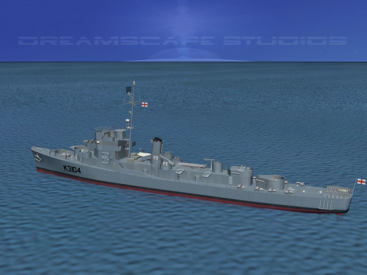 UK Captains Class Frigate Bayntun 3D model_7