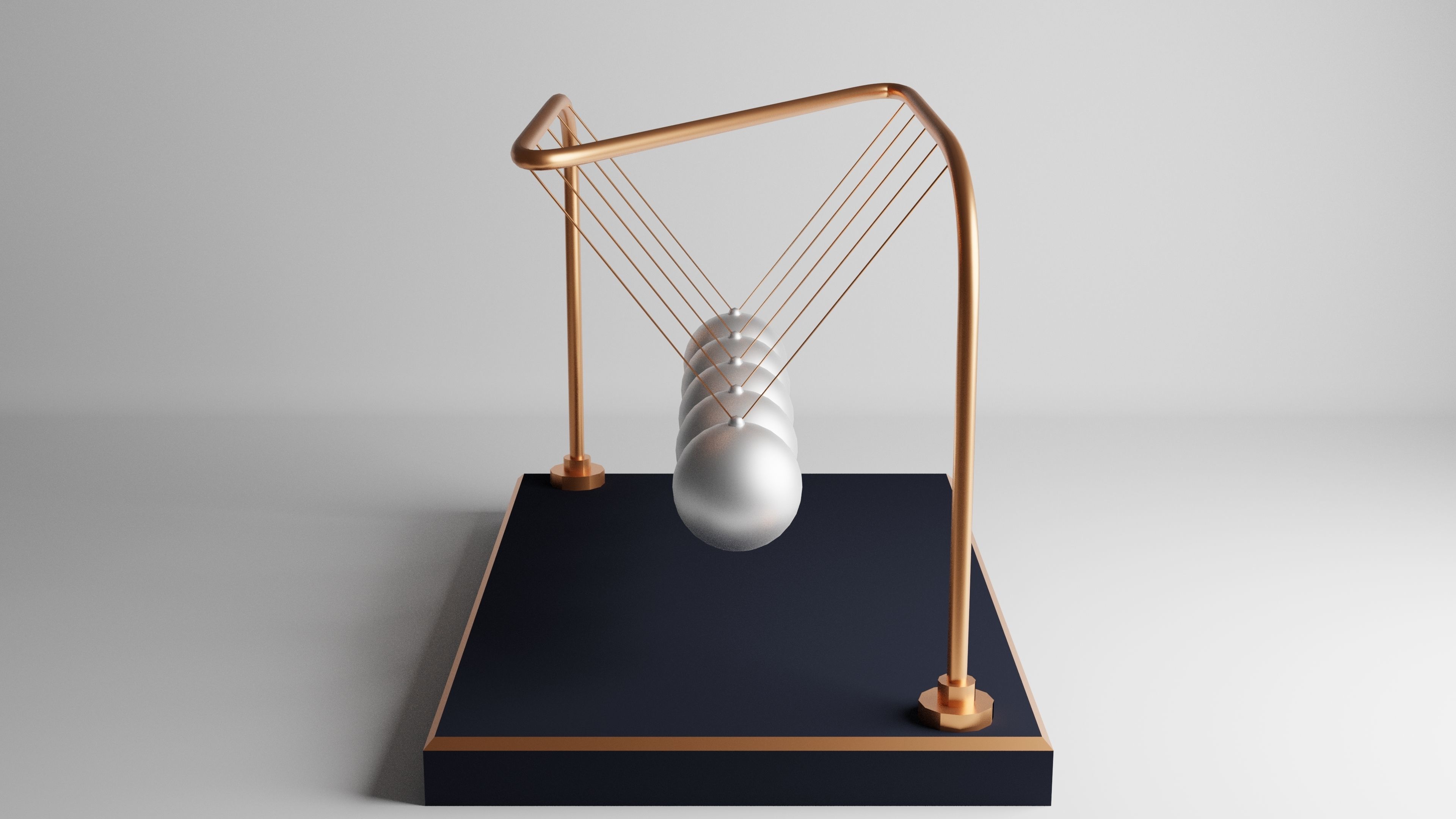 Newton Cradle - Pendulum 3D model 3D model_4