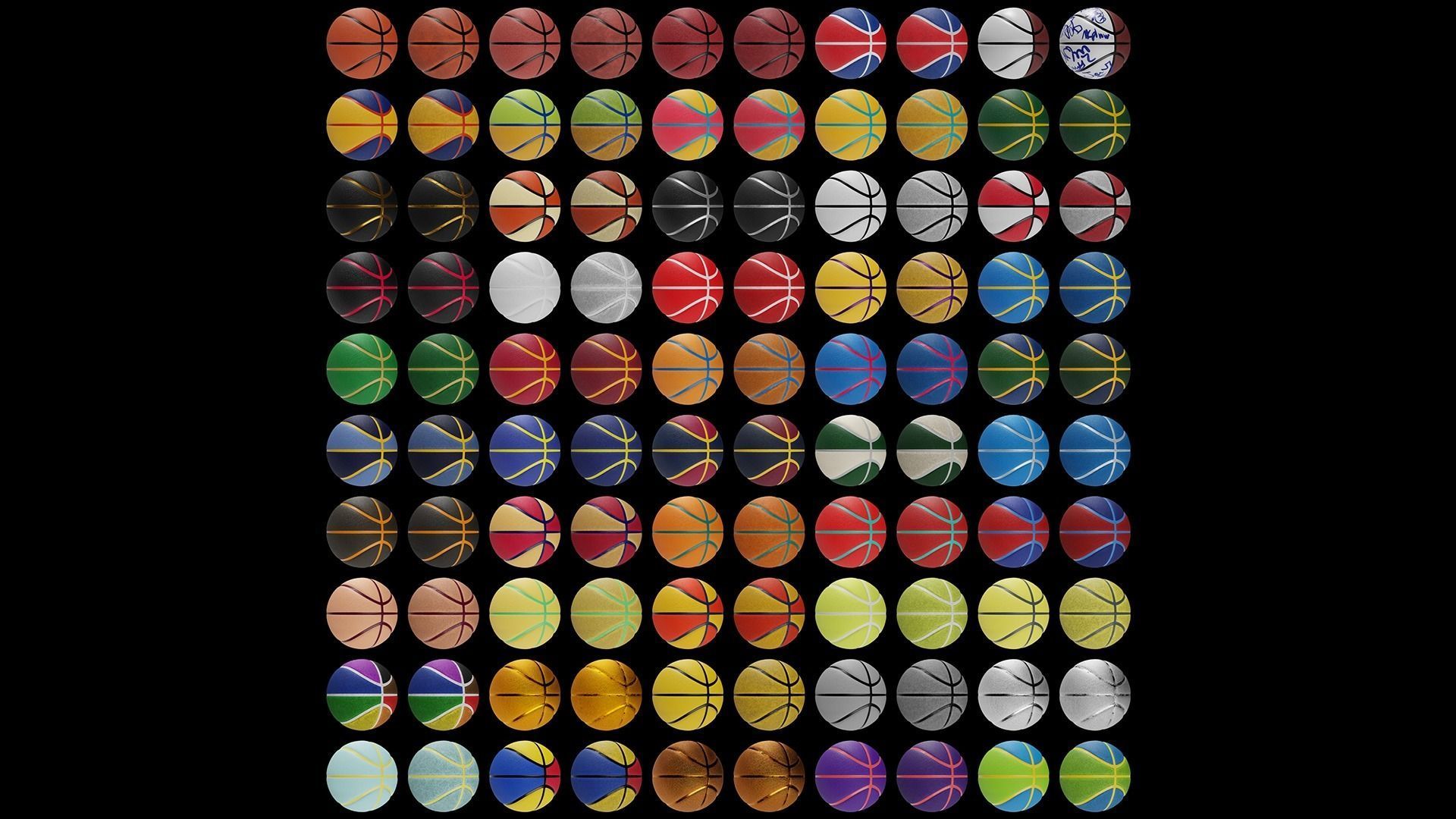 TOUCH MY BASKETBALLS 100 ball game assets pack by mkaplunow Low-poly 3D model_8