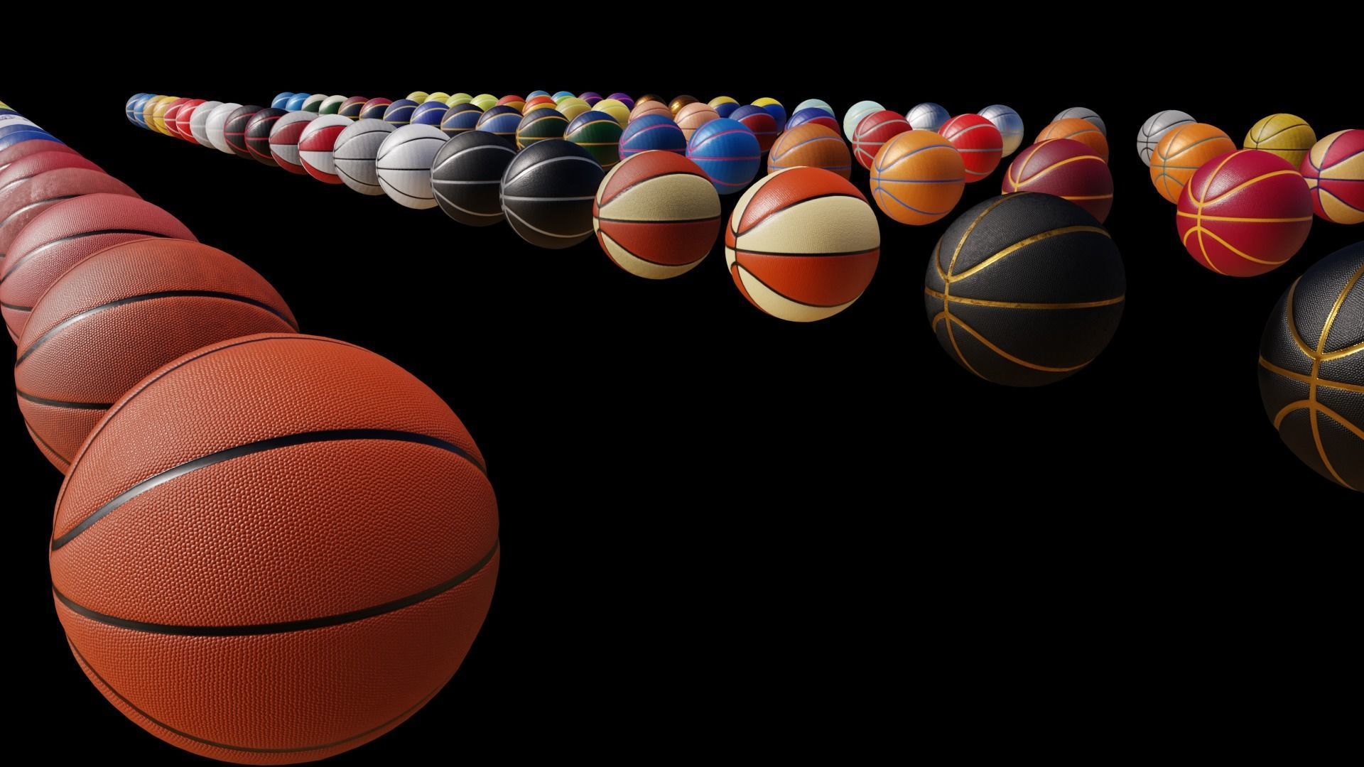 TOUCH MY BASKETBALLS 100 ball game assets pack by mkaplunow Low-poly 3D model_7