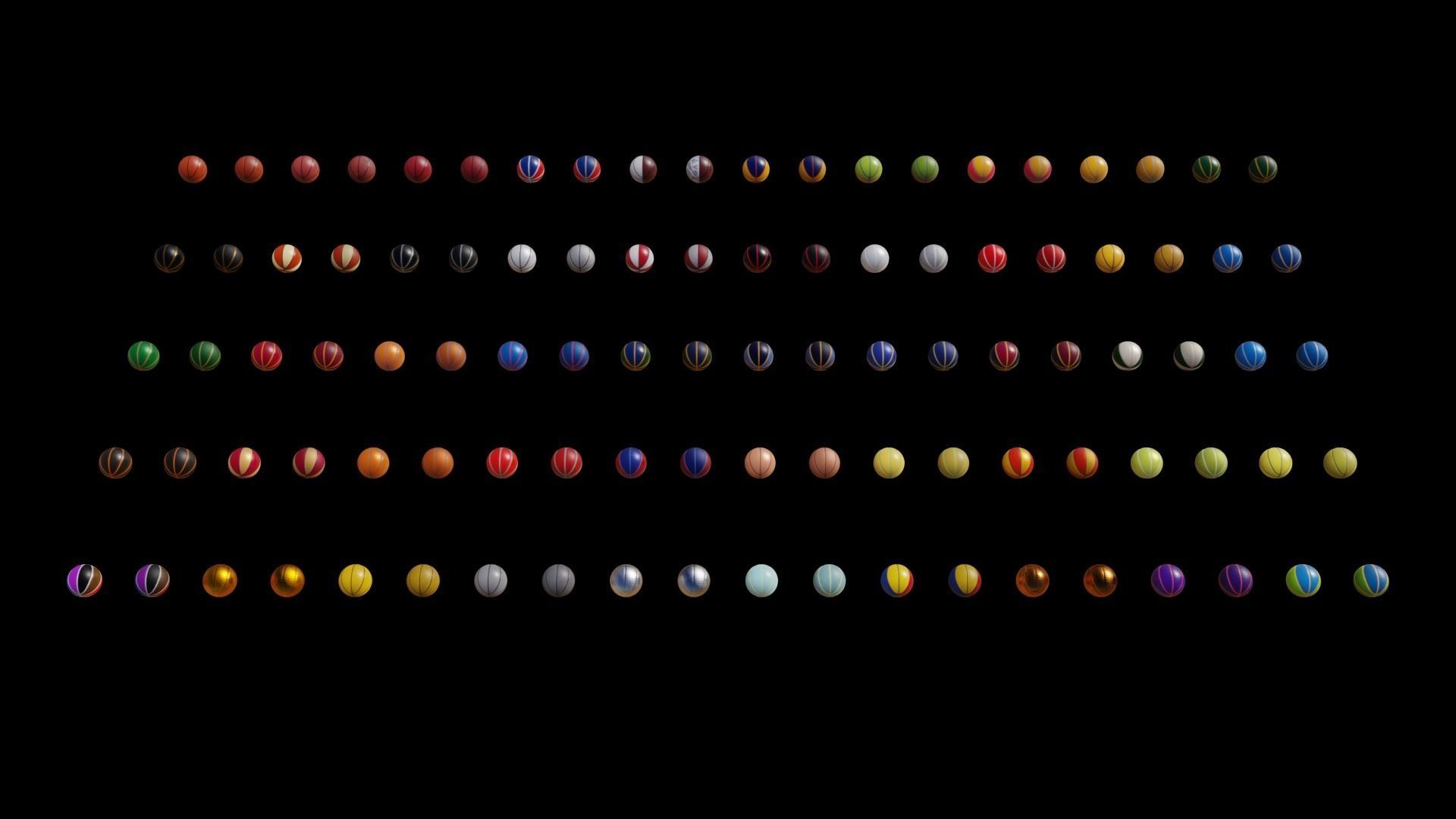 TOUCH MY BASKETBALLS 100 ball game assets pack by mkaplunow Low-poly 3D model_5