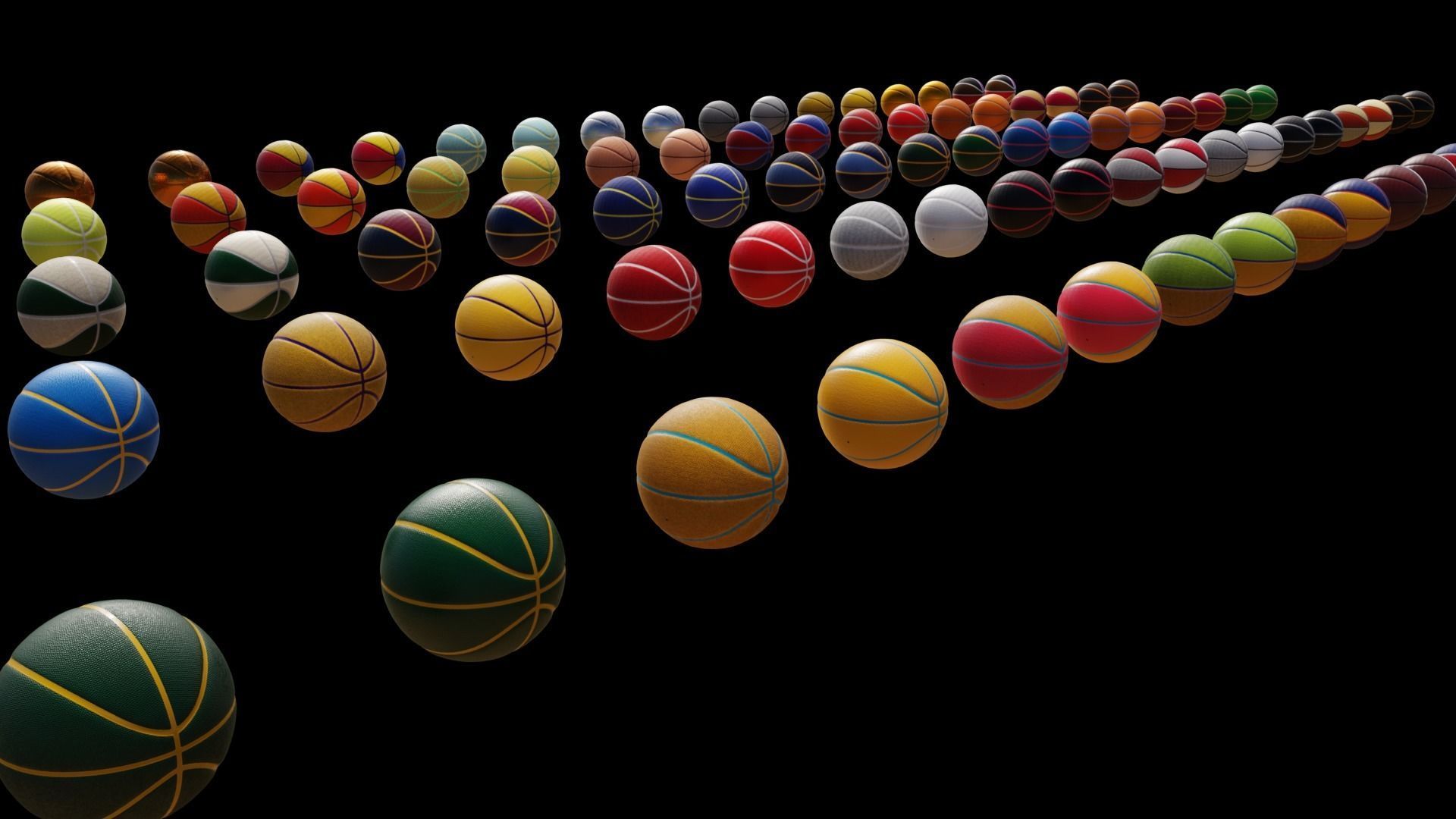 TOUCH MY BASKETBALLS 100 ball game assets pack by mkaplunow Low-poly 3D model_6
