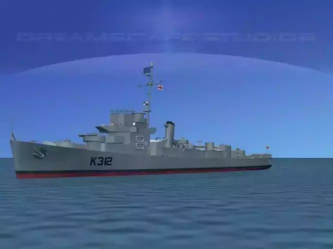 UK Captains Class Frigate Berry 3D model