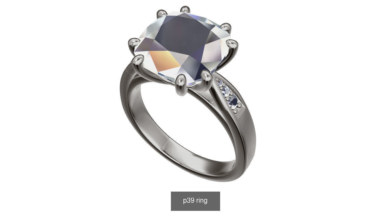 classic solitare ring 3D Model Collection_14