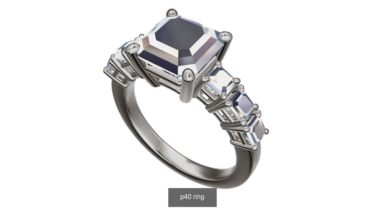 classic solitare ring 3D Model Collection_15
