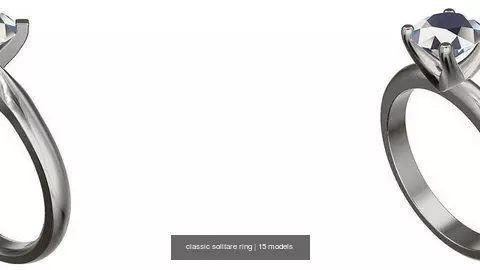 classic solitare ring 3D Model Collection_0